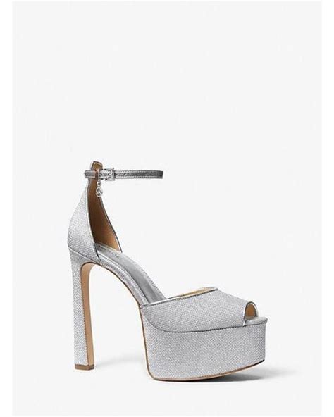 michael kors charm t strap pump|Martina Glitter Mesh Peep.